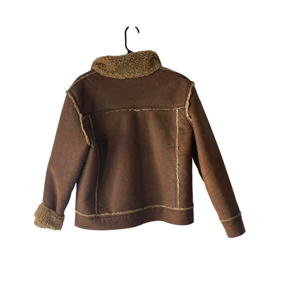 Alf Women's Size Medium Sherpa Brown Western Button Up Jacket - Picture 6 of 11